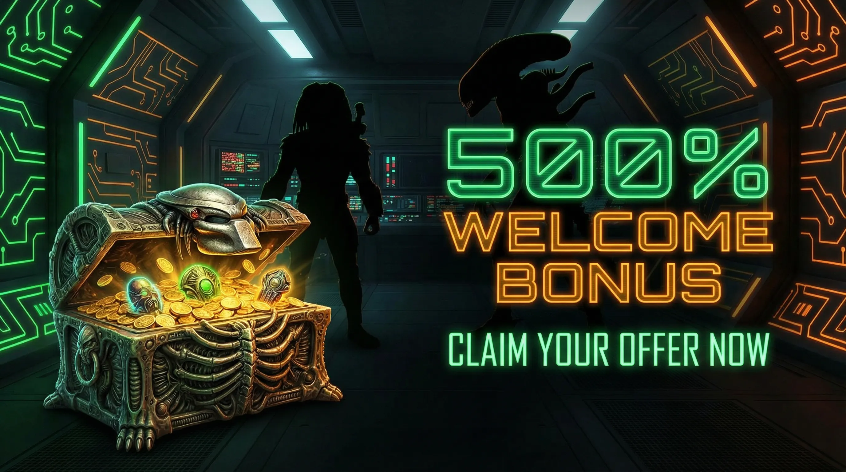 Bônus de Boas-Vindas galerabet - 500% até R$5000 com baú do tesouro alienígena